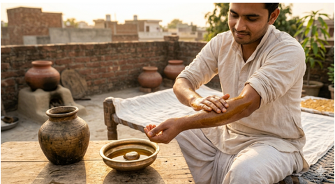  Mustard oil massage in summer for muscle recovery and skin hydration